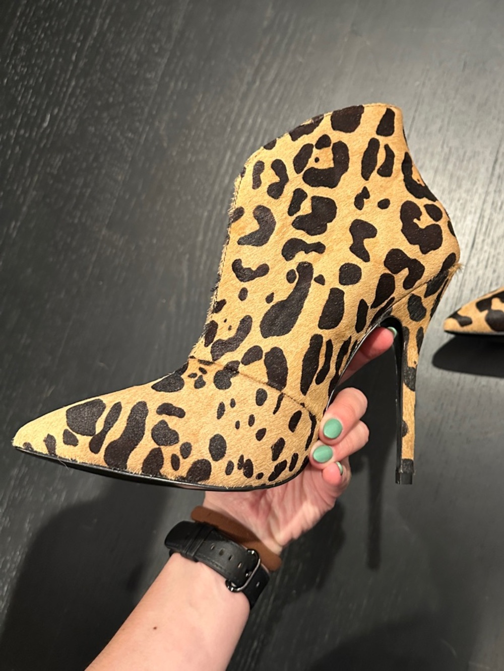 Steve Madden Leopard Heeled Booties - Picture 4 of 6